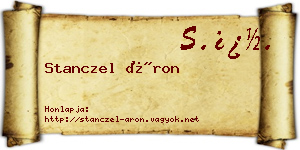 Stanczel Áron névjegykártya